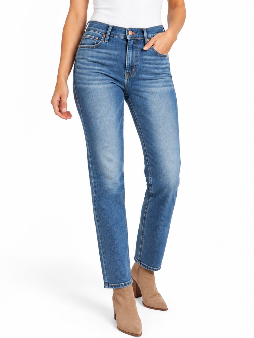 MOTHER The Swooner Rascal Ankle Jeans Size 31 Medium Wash High Rise Straight Leg - Picture 1 of 11
